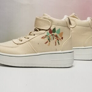 Toddler Canvas Dino Bones Graphic Hi Tops Size 9T NEW